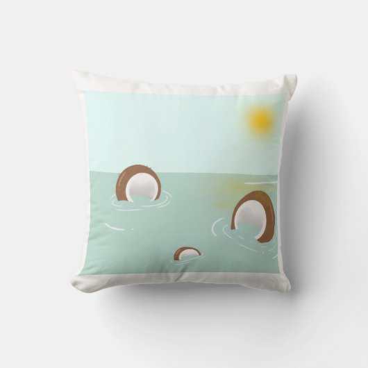 throw pillow - coconut island クッション (正面)