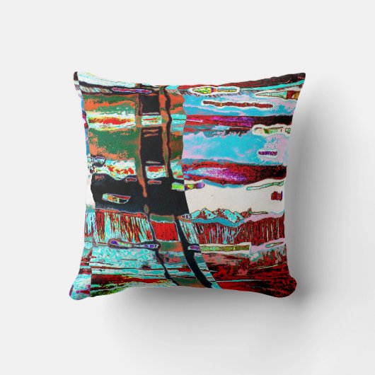 Throw Pillow – Collapse Reflection Abstract Design クッション (裏面)