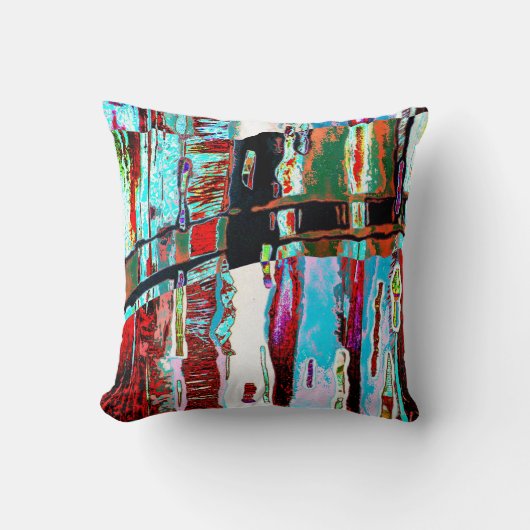 Throw Pillow – Collapse Reflection Abstract Design クッション (正面)