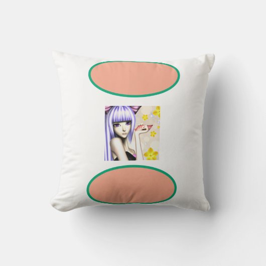 Throw Pillow, Coussin 40,6 cm x 40,6 cm クッション (正面)