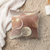 Throw Pillow - Creamy Ivory Soft Peach Celestial  クッション (ブランケット)