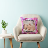 Throw Pillow Custom Welcome Baby Photo クッション (椅子)