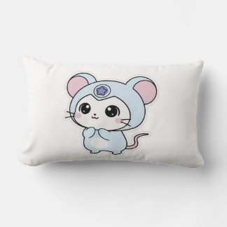 Throw Pillow Cute little lovely mouse  ランバークッション