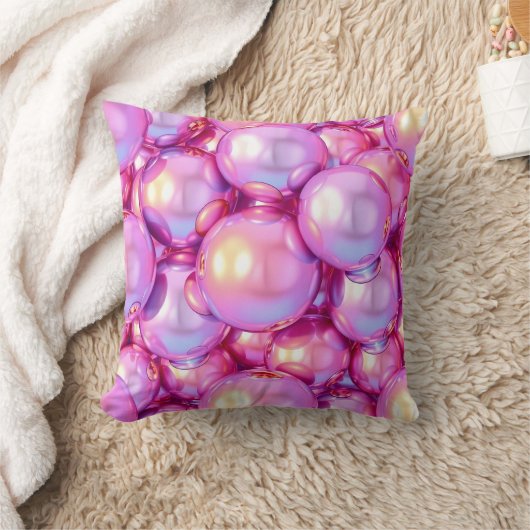 Throw Pillow Cyber-Bubble Y2K クッション (ブランケット)