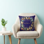 Throw Pillow-Eid Mubarak Wreath Accent Pillow クッション (椅子)