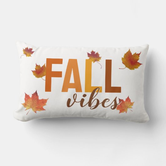 Throw Pillow Fall Vibes ランバークッション (正面)