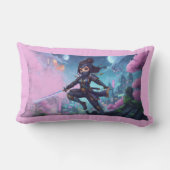 Throw Pillow Fantasy Ninja Girl: Mystic Adventures ランバークッション (裏面)