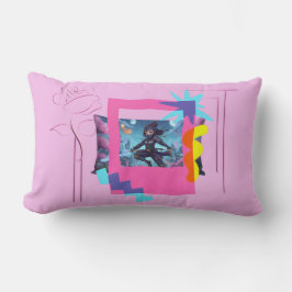Throw Pillow Fantasy Ninja Girl: Mystic Adventures ランバークッション