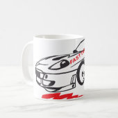Throw Pillow Fast Dreams –Racing Car Pillow Design コーヒーマグカップ (正面左)