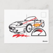Throw Pillow Fast Dreams –Racing Car Pillow Design ポストカード (裏面)