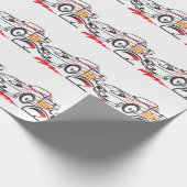 Throw Pillow Fast Dreams –Racing Car Pillow Design ラッピングペーパー (角)