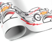 Throw Pillow Fast Dreams –Racing Car Pillow Design ラッピングペーパー (ロールコーナー)