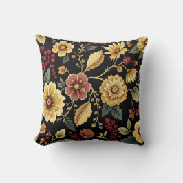 Throw Pillow flowers pattern  クッション