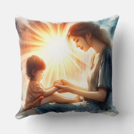 Throw Pillow for mom クッション (裏面)