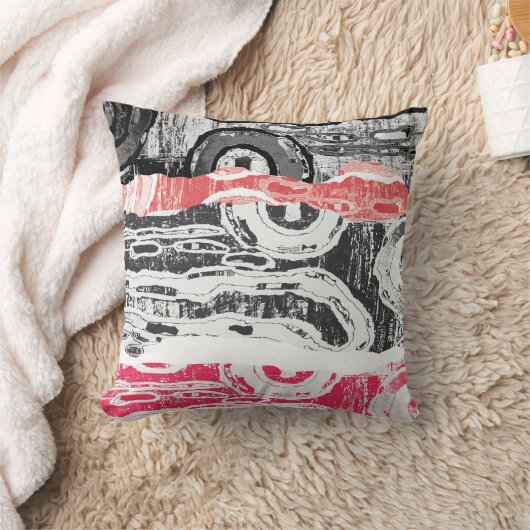 Throw Pillow – Friction Lands Abstract Design クッション (ブランケット)