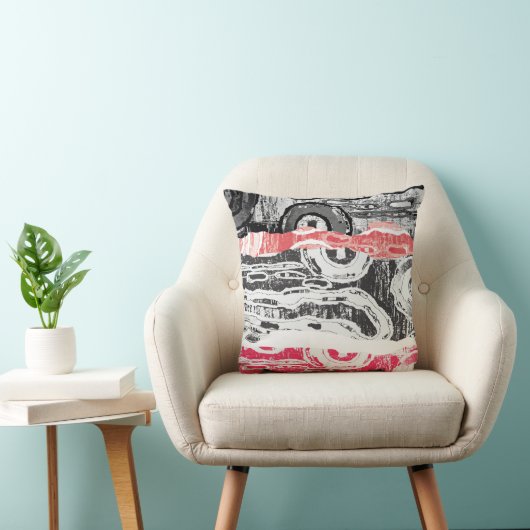 Throw Pillow – Friction Lands Abstract Design クッション (椅子)