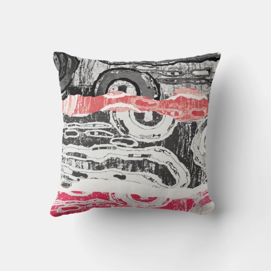 Throw Pillow – Friction Lands Abstract Design クッション (裏面)