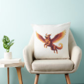 Throw Pillow Glowing Energy Dog – Luminous Decorat クッション (椅子)