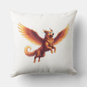 Throw Pillow Glowing Energy Dog – Luminous Decorat クッション (裏面)