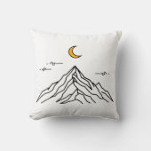 Throw Pillow “Golden Moon & Peaks” クッション (正面)