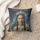 Throw Pillow "Happy New Year!" クッション (ブランケット)