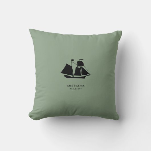 Throw Pillow — HMS Gaspee クッション (正面)