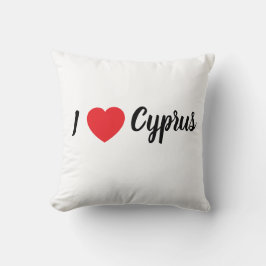 Throw Pillow (I "heart" Cyprus) クッション