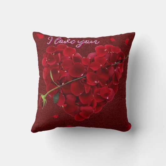 Throw Pillow I love you  クッション (裏面)