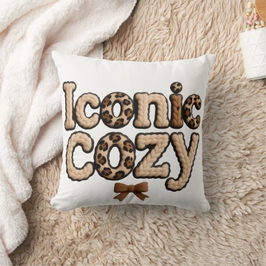 Throw Pillow Iconic cozy Faux Yarn Style pillows  クッション (ブランケット)