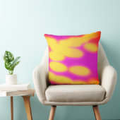 Throw pillow in red pink and yellow クッション (椅子)