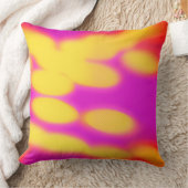 Throw pillow in red pink and yellow クッション (ブランケット)