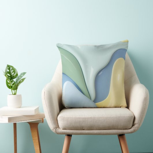 Throw pillow in stylish abstract graphic クッション (椅子)