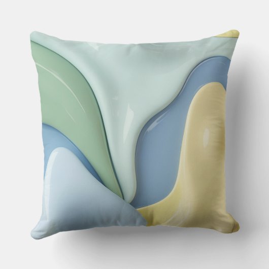 Throw pillow in stylish abstract graphic クッション (裏面)