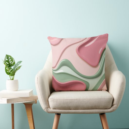 Throw pillow in stylish abstract graphic クッション (椅子)