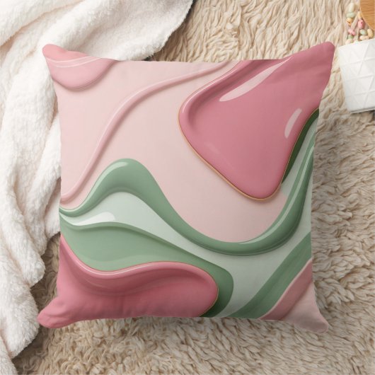 Throw pillow in stylish abstract graphic クッション (ブランケット)