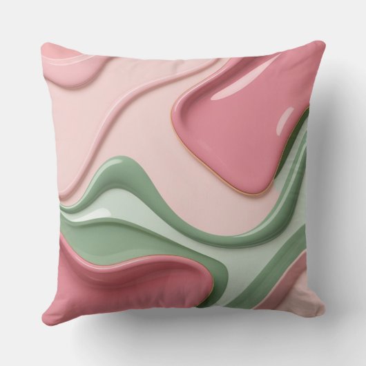 Throw pillow in stylish abstract graphic クッション (裏面)