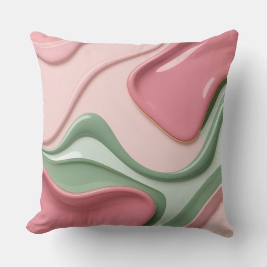 Throw pillow in stylish abstract graphic クッション (正面)
