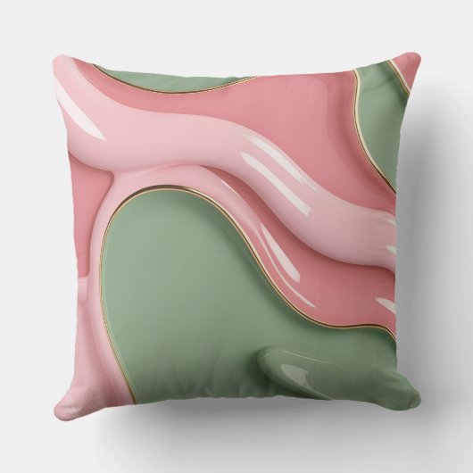 Throw pillow in stylish abstract graphic クッション (裏面)