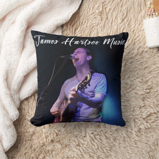 Throw Pillow - James Hartsoe singing クッション (ブランケット)