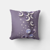 Throw Pillow - Lavender Celestial Moon クッション (正面)