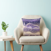Throw Pillow - Lilac Cream Celestial Moon クッション (椅子)