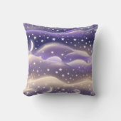 Throw Pillow - Lilac Cream Celestial Moon クッション (正面)