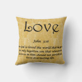 Throw Pillow -Love John 3:16 クッション (裏面)