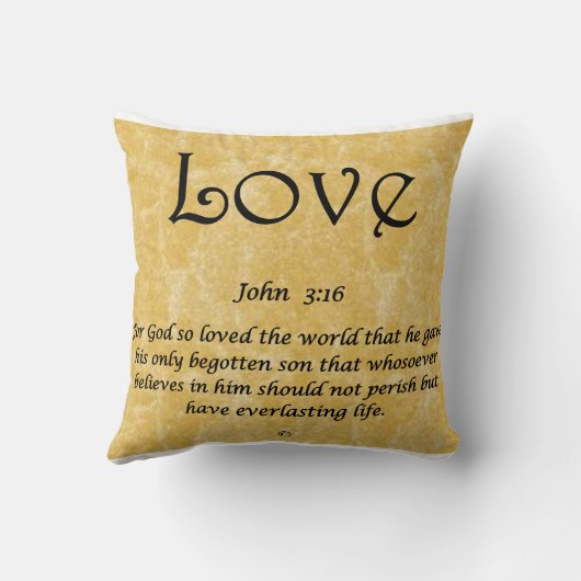 Throw Pillow -Love John 3:16 クッション (裏面)