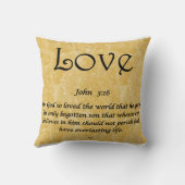 Throw Pillow -Love John 3:16 クッション (裏面)