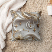 Throw Pillow – Luxury Alabaster White Celestial クッション (ブランケット)