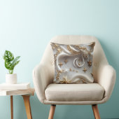 Throw Pillow – Luxury Alabaster White Celestial クッション (椅子)