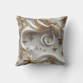 Throw Pillow – Luxury Alabaster White Celestial クッション (裏面)