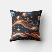 Throw Pillow – Luxury Bronze Celestial Moon クッション (裏面)