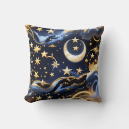 Throw Pillow – Luxury Celestial Moon Phases クッション